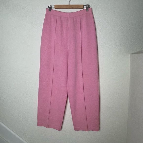 St. John Collection by Marie Gray Santana Knit Pants Size 10 Pink Wide Leg - Picture 1 of 12
